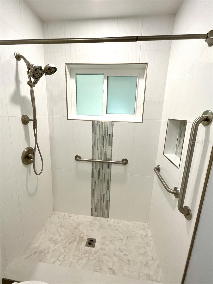 Primary bath step-in shower