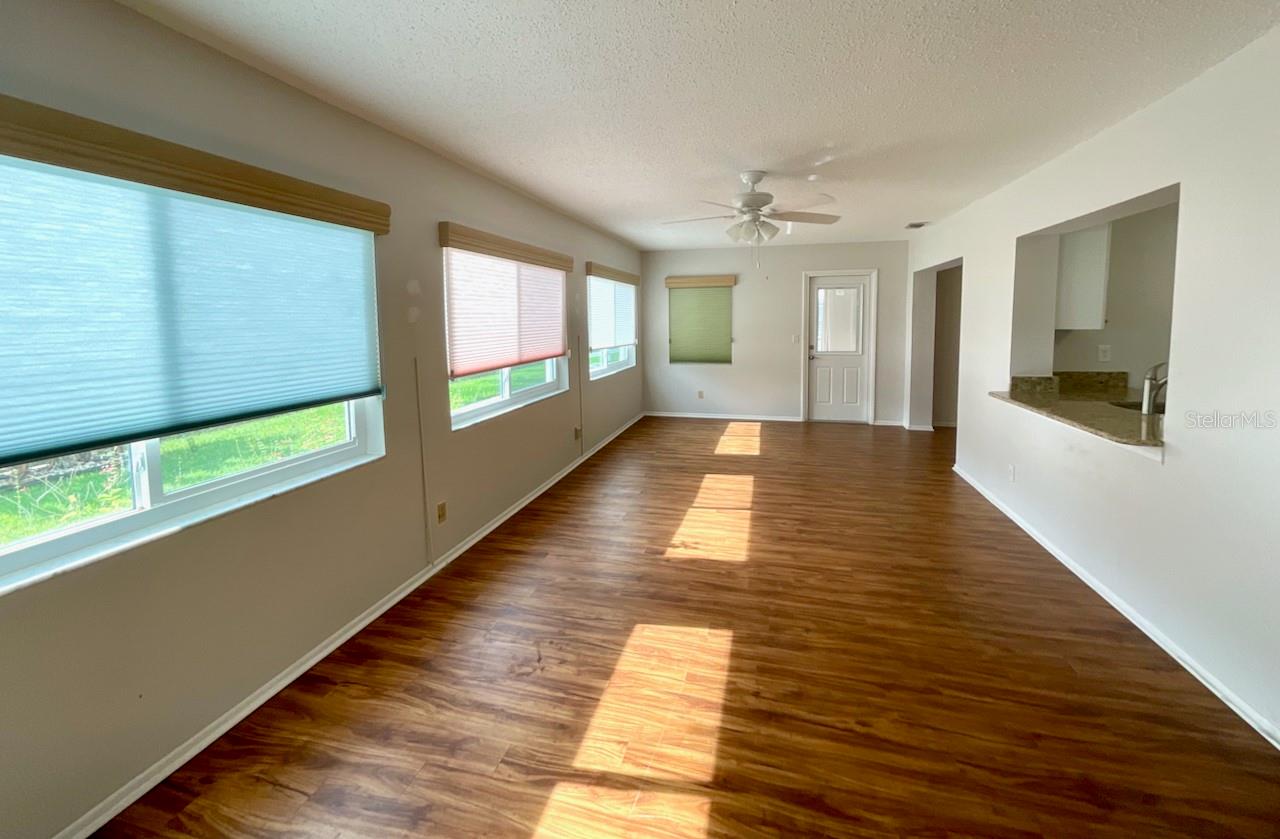 Family room view to lanai door