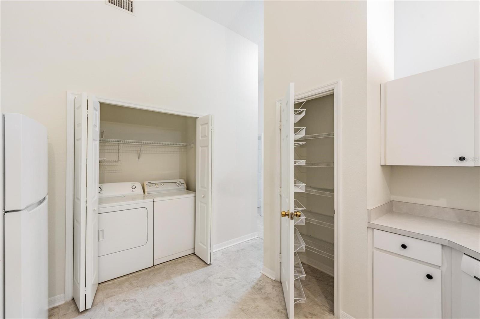Laundry Room in the Kitchen and Closet Pantry