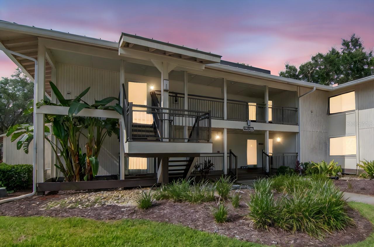 Exterior of the building - One floor up