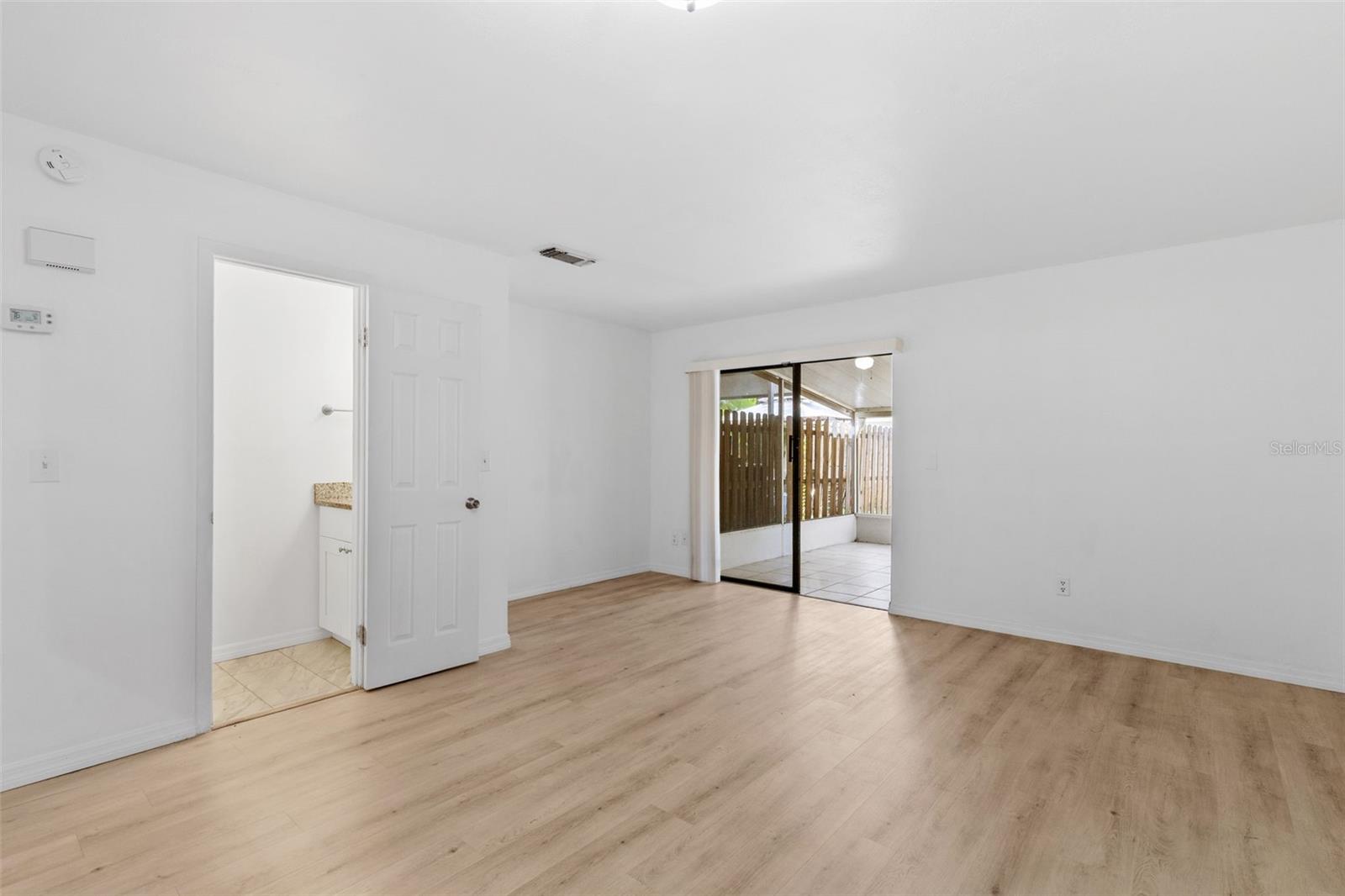 Half bath/living view