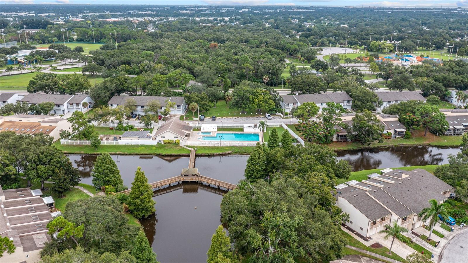 The community, with a rec center and a park across the street.