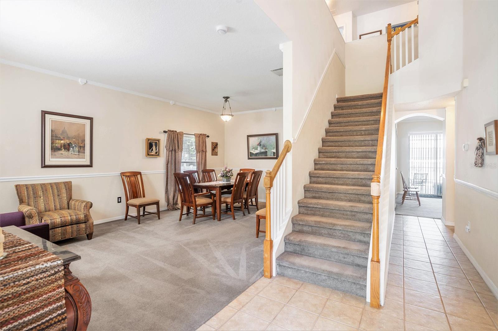 Inviting Foyer of this two story home