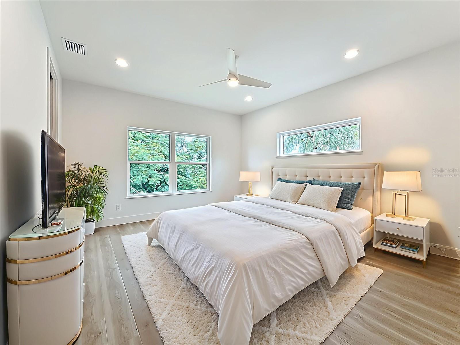 VIRTUALLY STAGED PHOTO. Primary Suite.