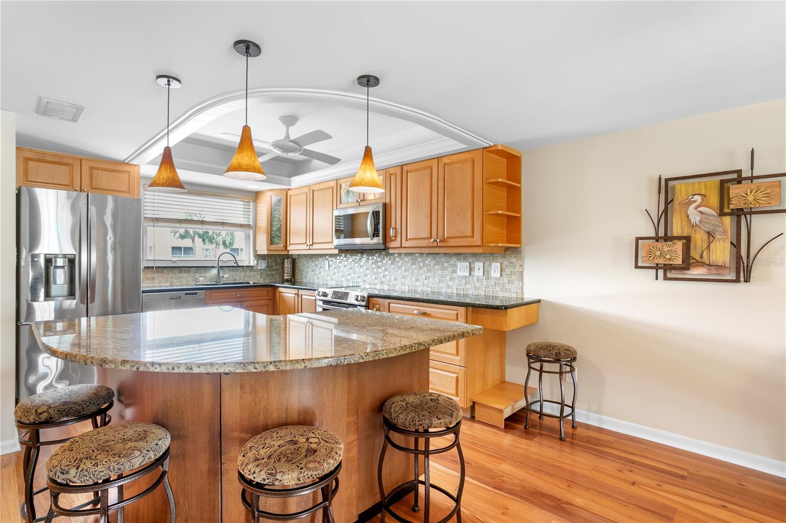 Designer Kitchen and Island, Desk Area
