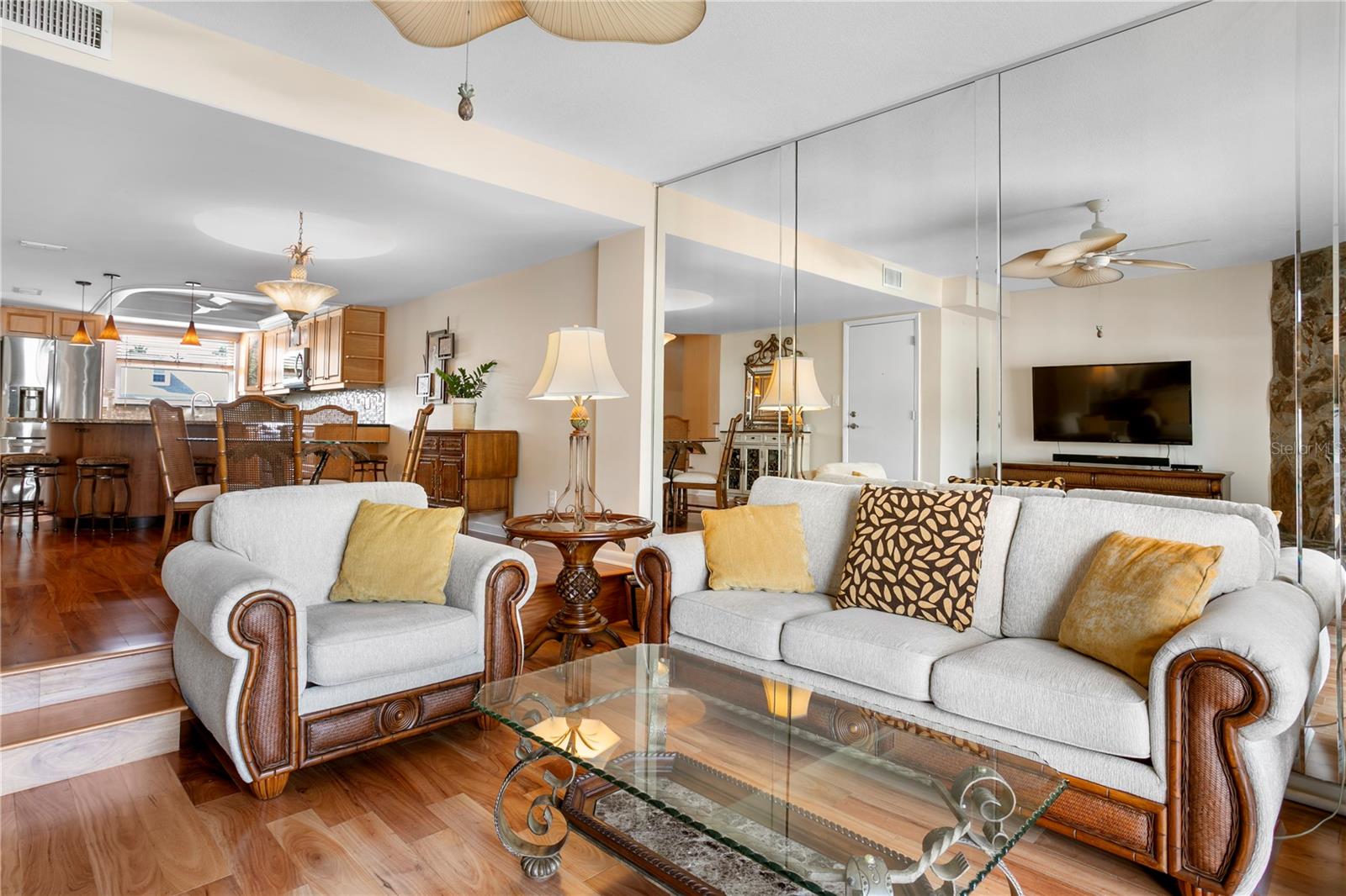 Flows to Living Area