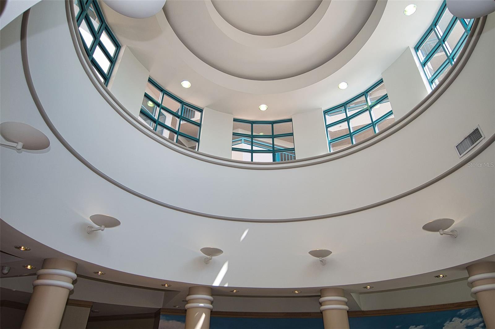 Looking up in main lobby
