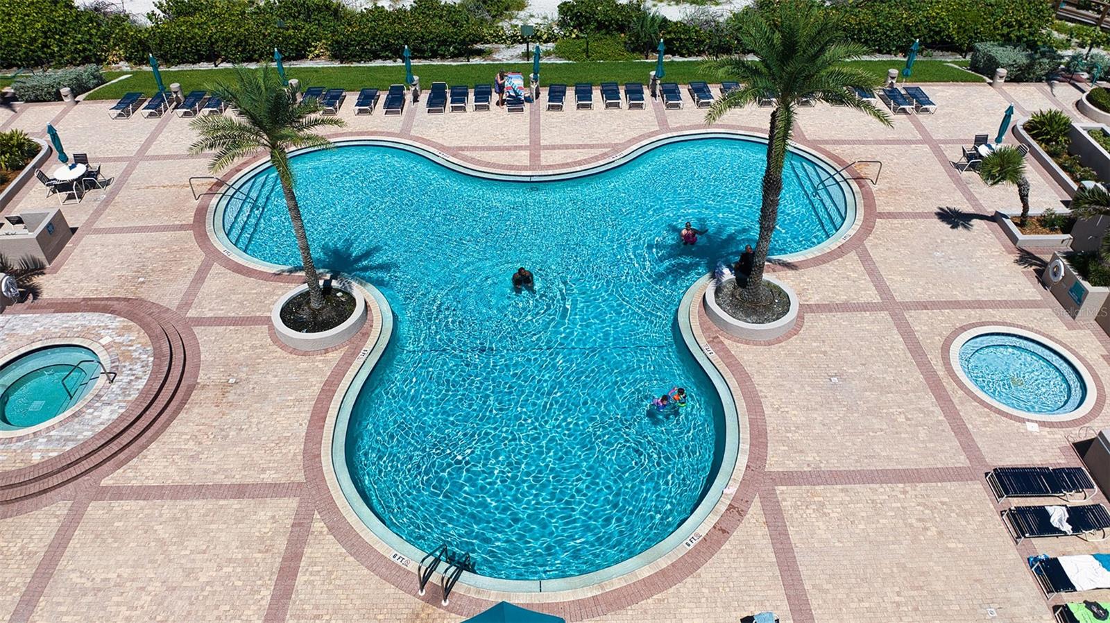 Drone View pool deck