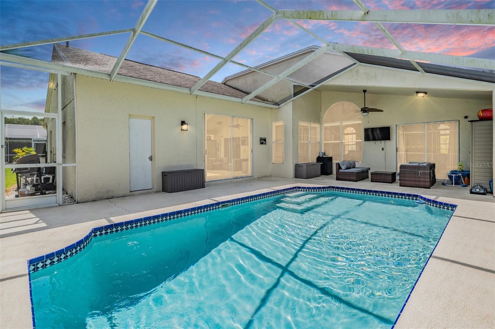 Screened Lanai and Pool area.
