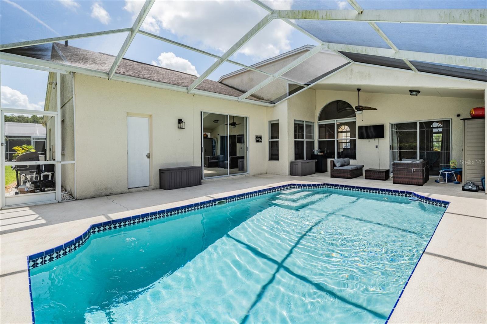 Screened Lanai and Pool area.