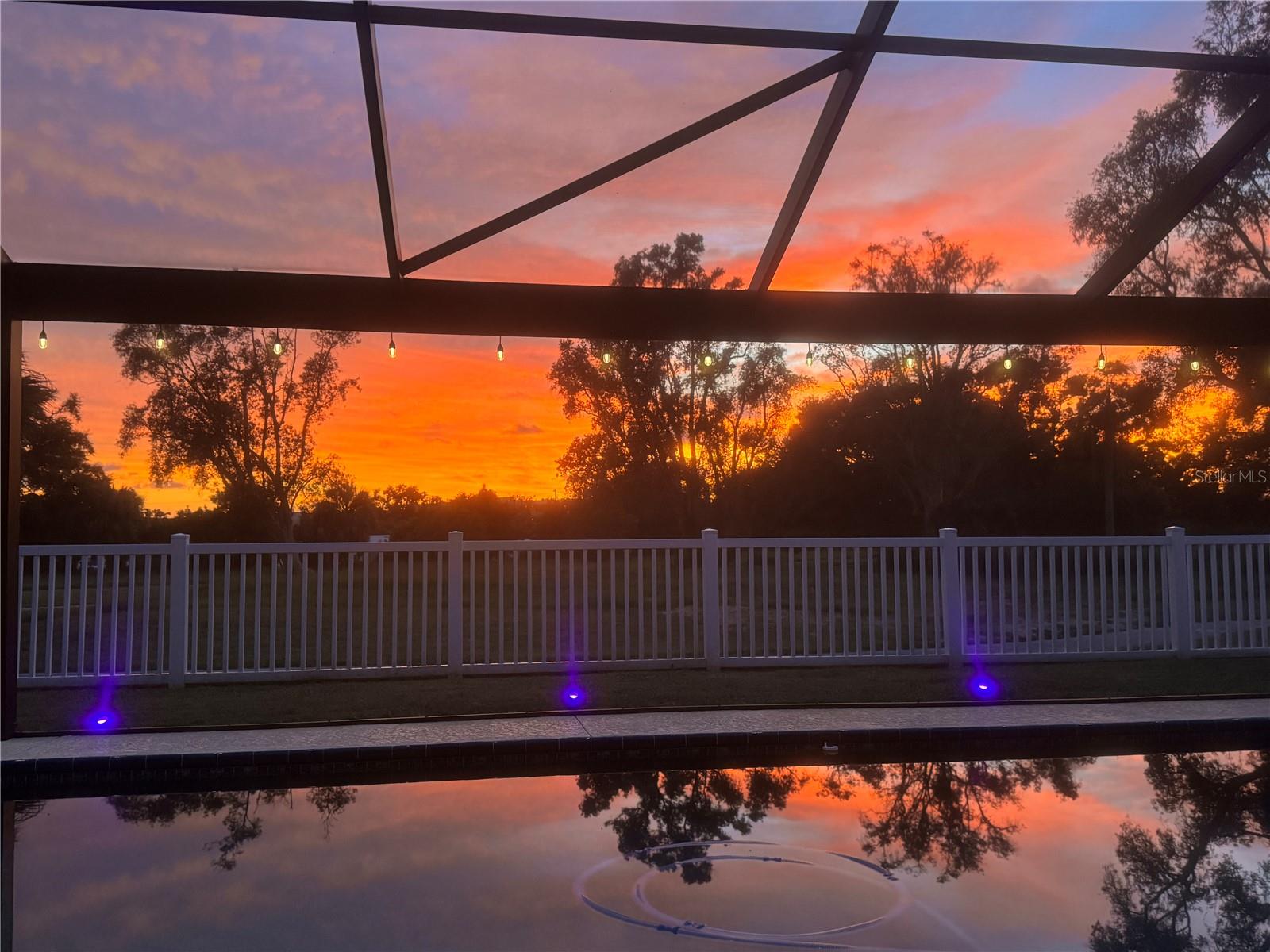 Twilight View from the Lanai overlooking the Pool
