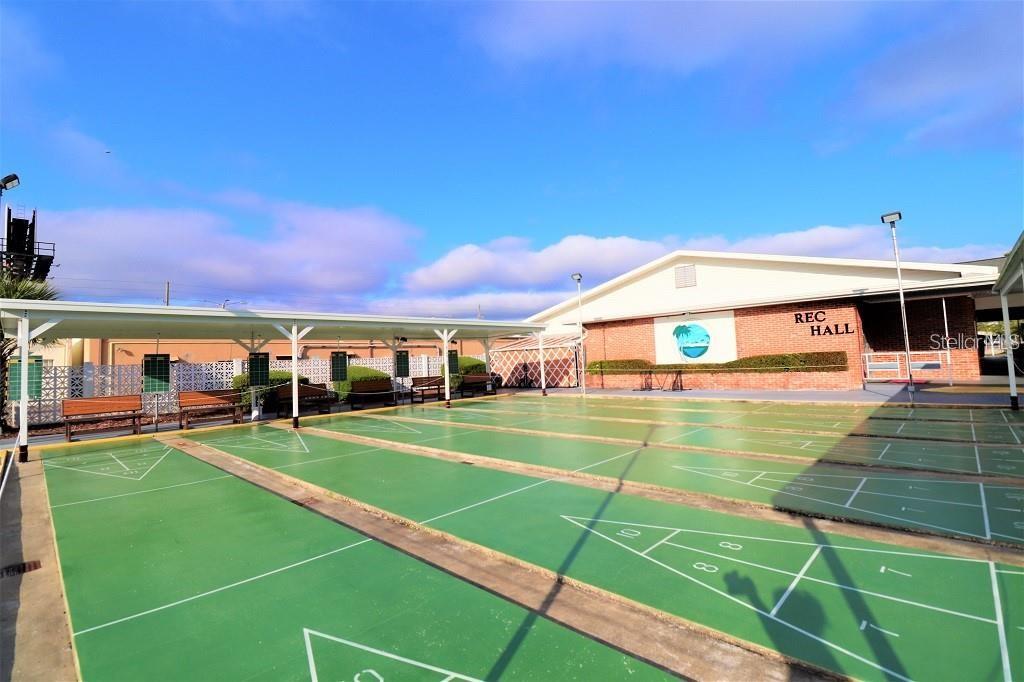 Shuffleboard by the cloubhouse