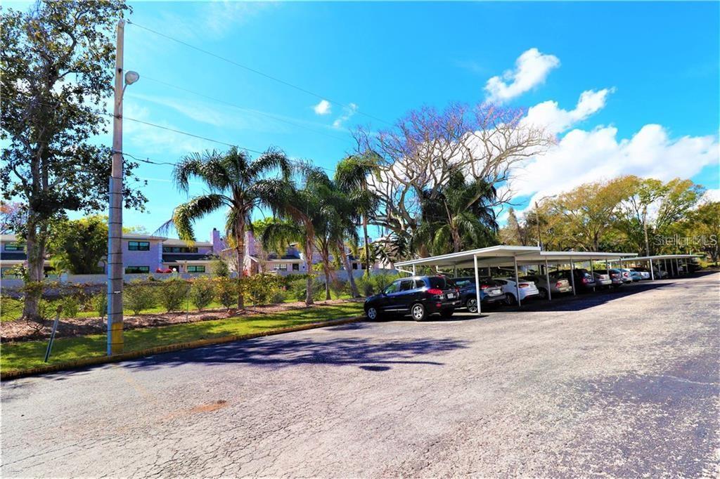 In the back of the building