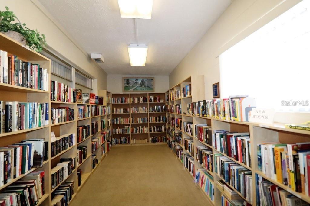 A library inside the clubhouse.