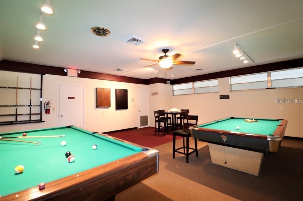 Pool-tables room inside of the clubhouse