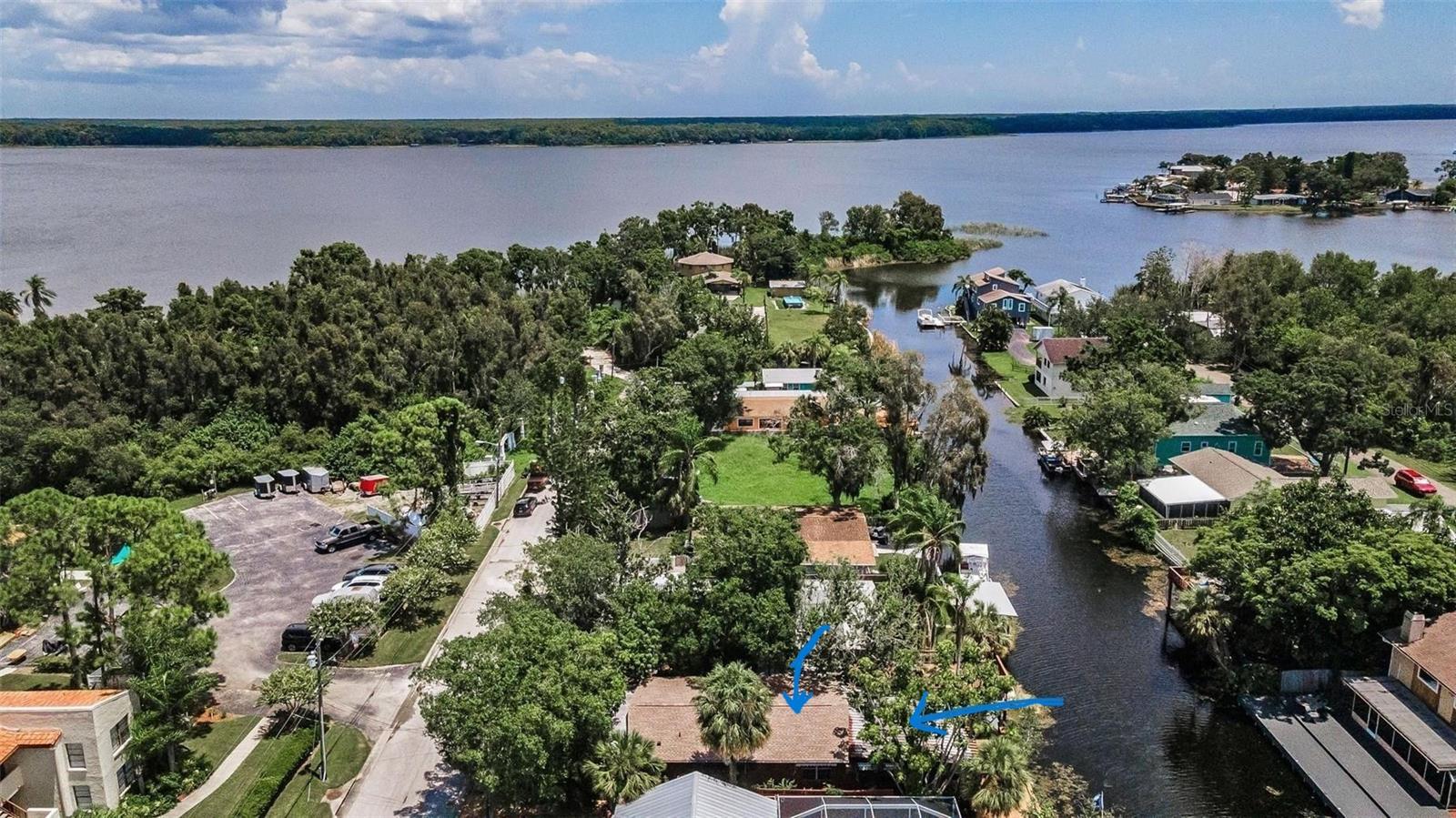 Rear of home showing proximity to Lake Tarpon