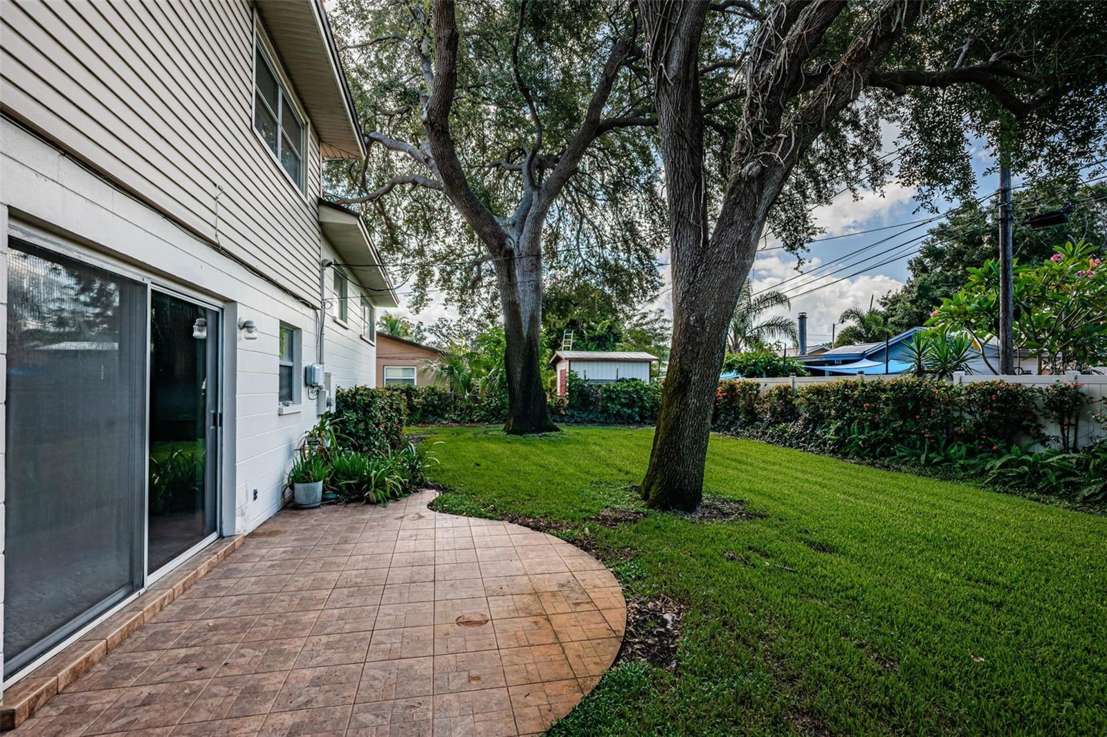 Slider off the family room/bonus room into the back yard