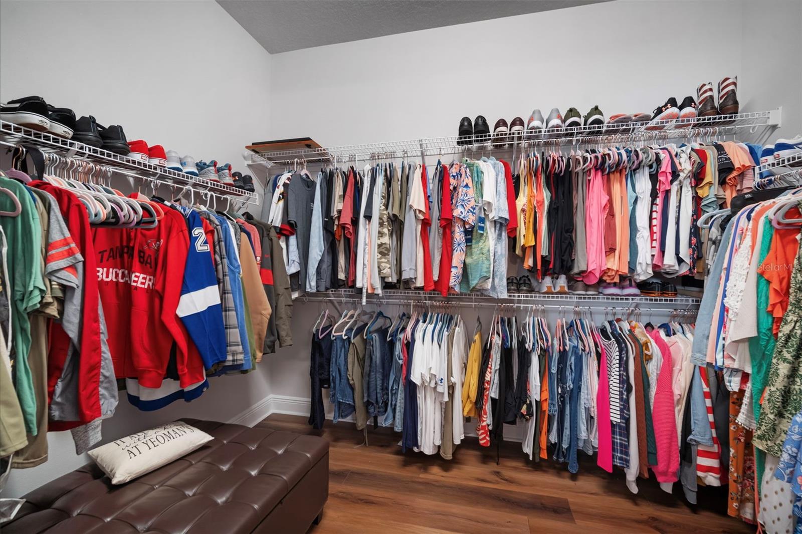 Primary Closet with Luxury Vinyl