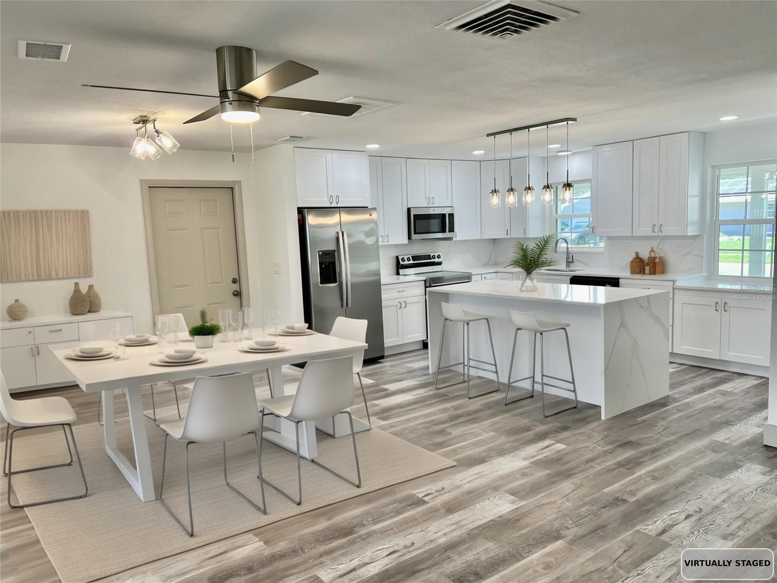 dining-kitchen virtually staged