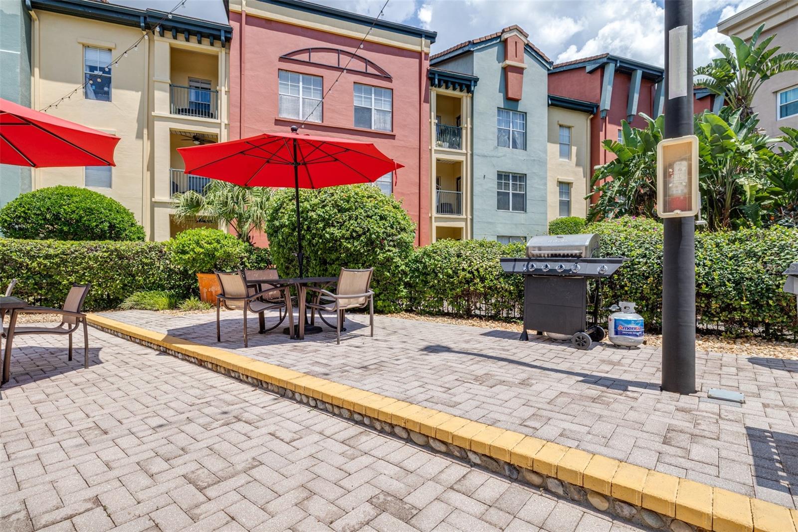 Pool BBQ grill