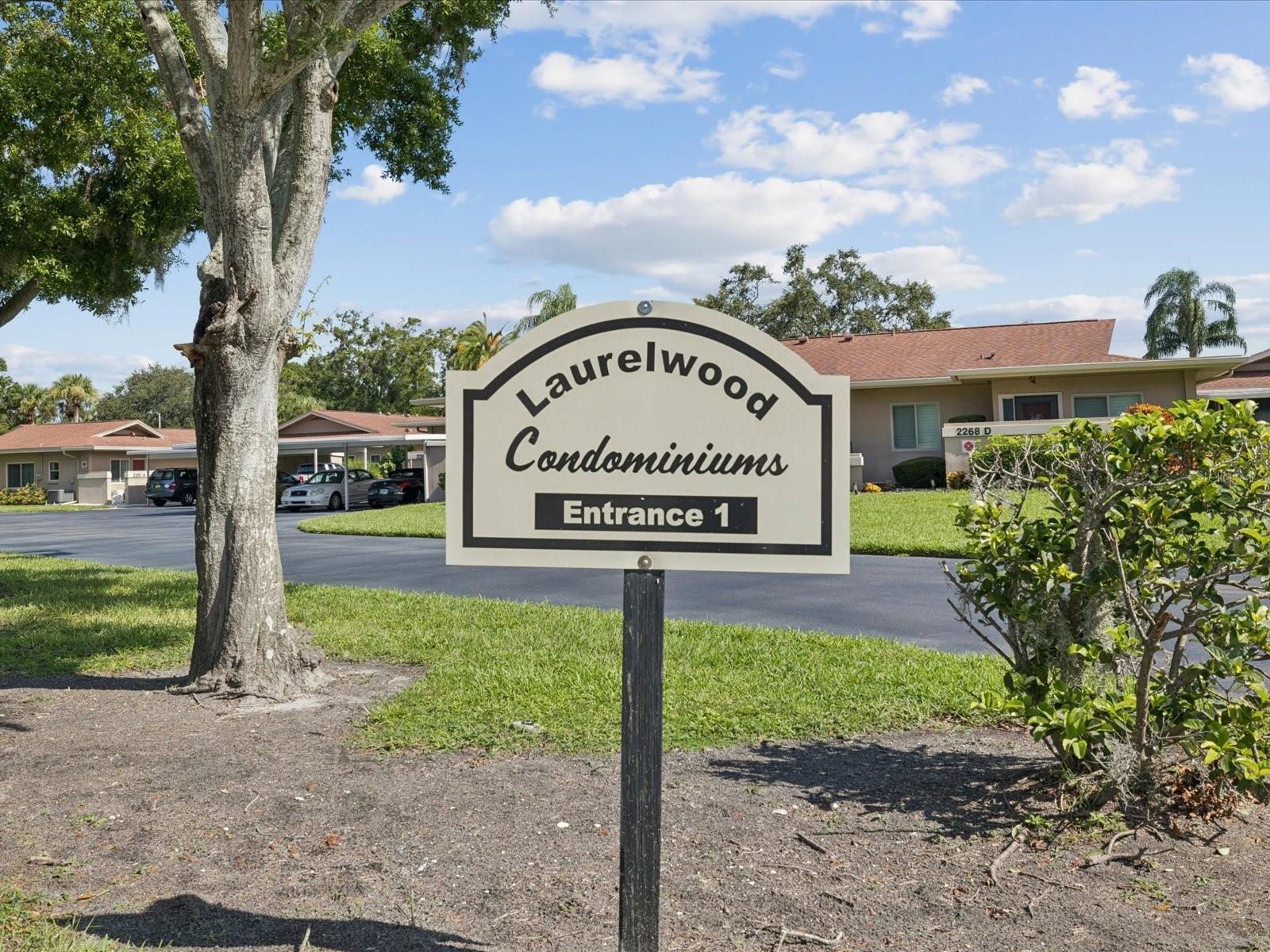 Laurelwood Condominiums Entrance 1