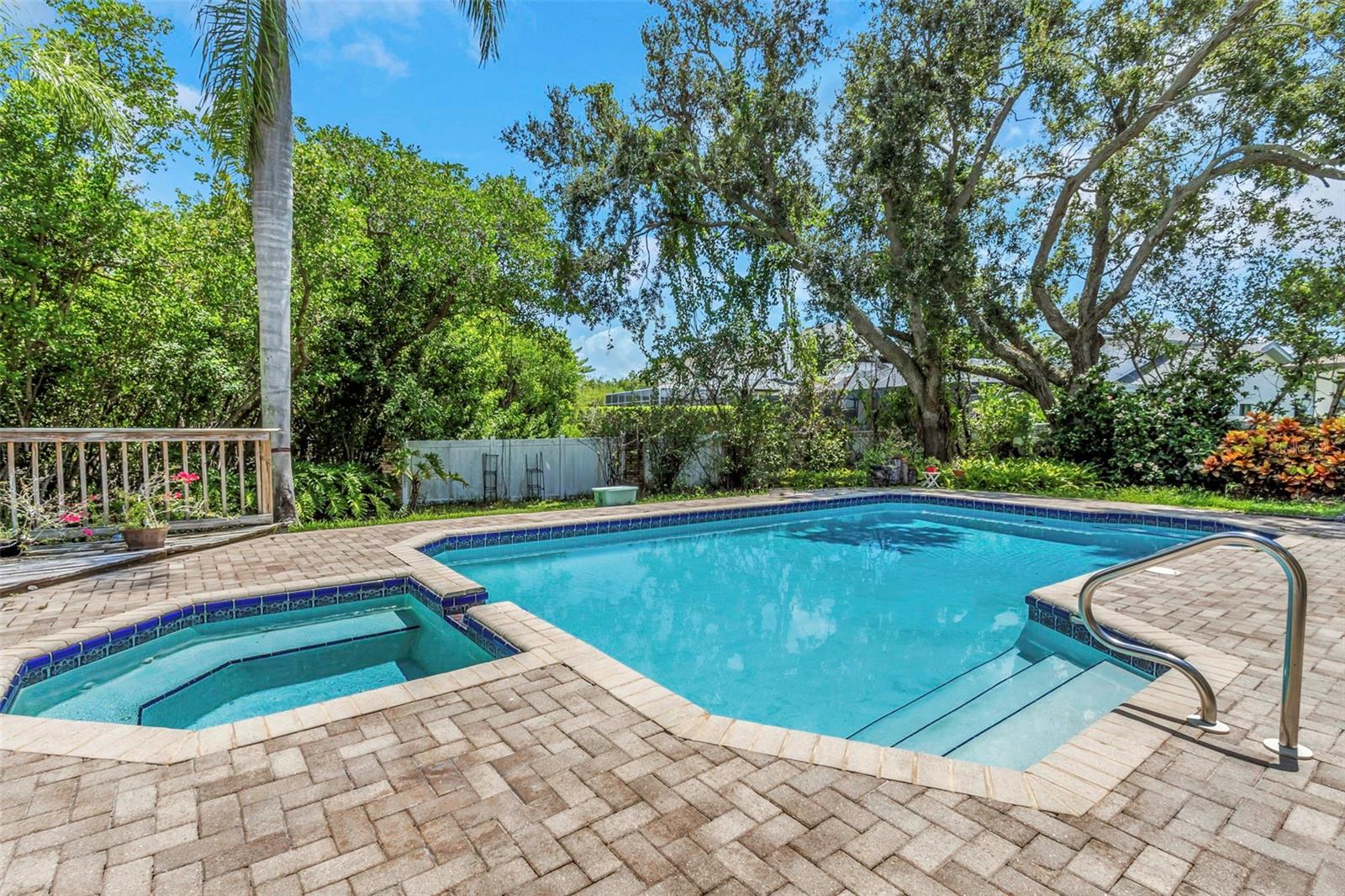 Sparkling pool and spa