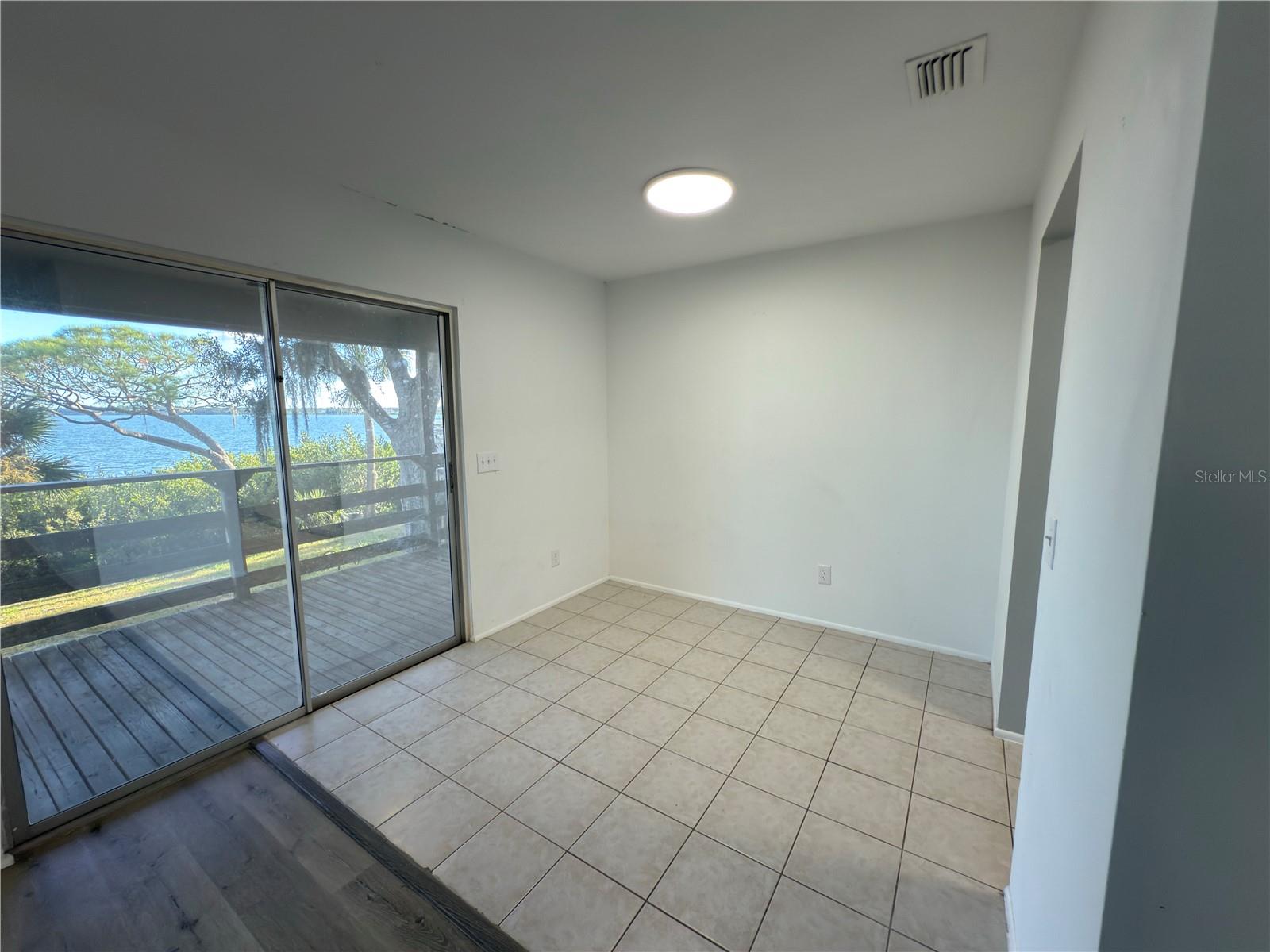 Dining area overlooking the bay