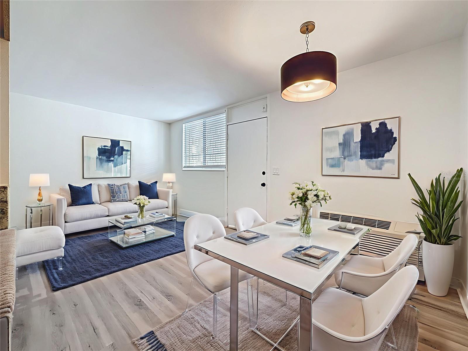 Virtually staged Living Room