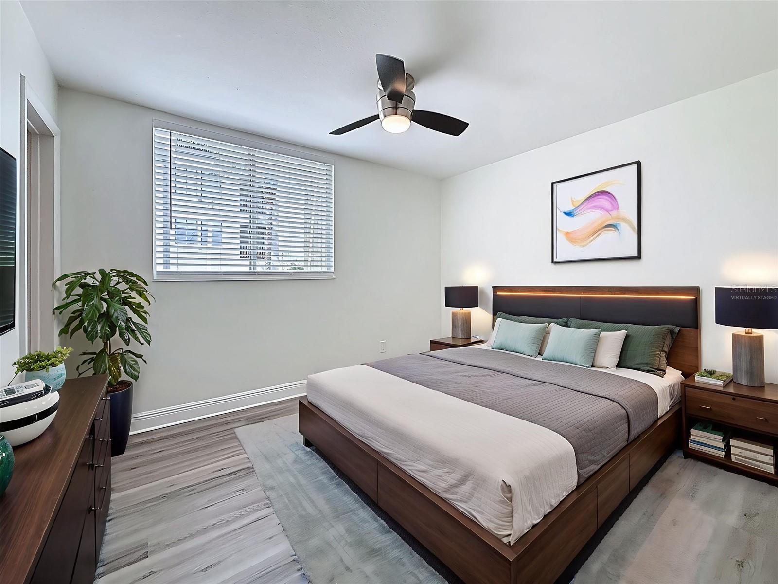 Virtually Staged Bedroom