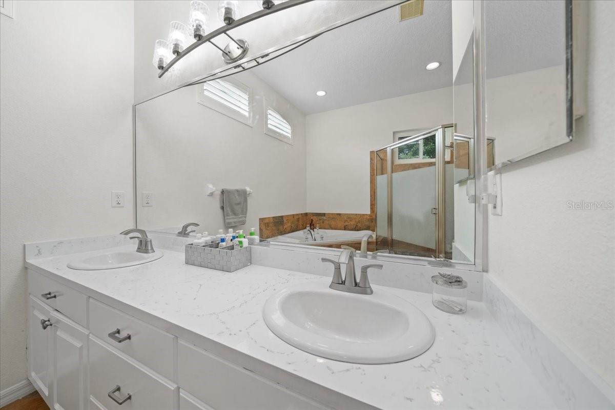 Double vanity in primary bath