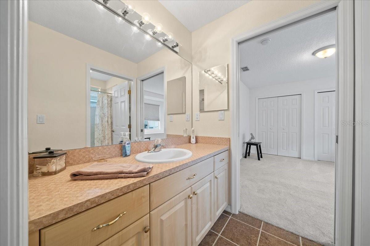 Jack-and-Jill bathroom between bedrooms #2 and #3