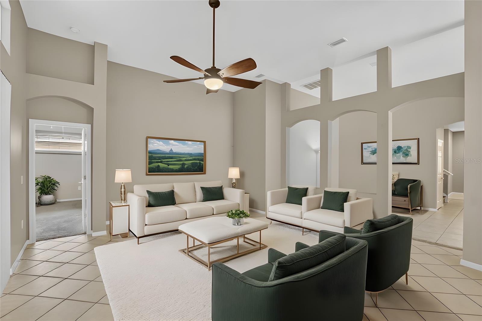 Family room to Primary bedroom