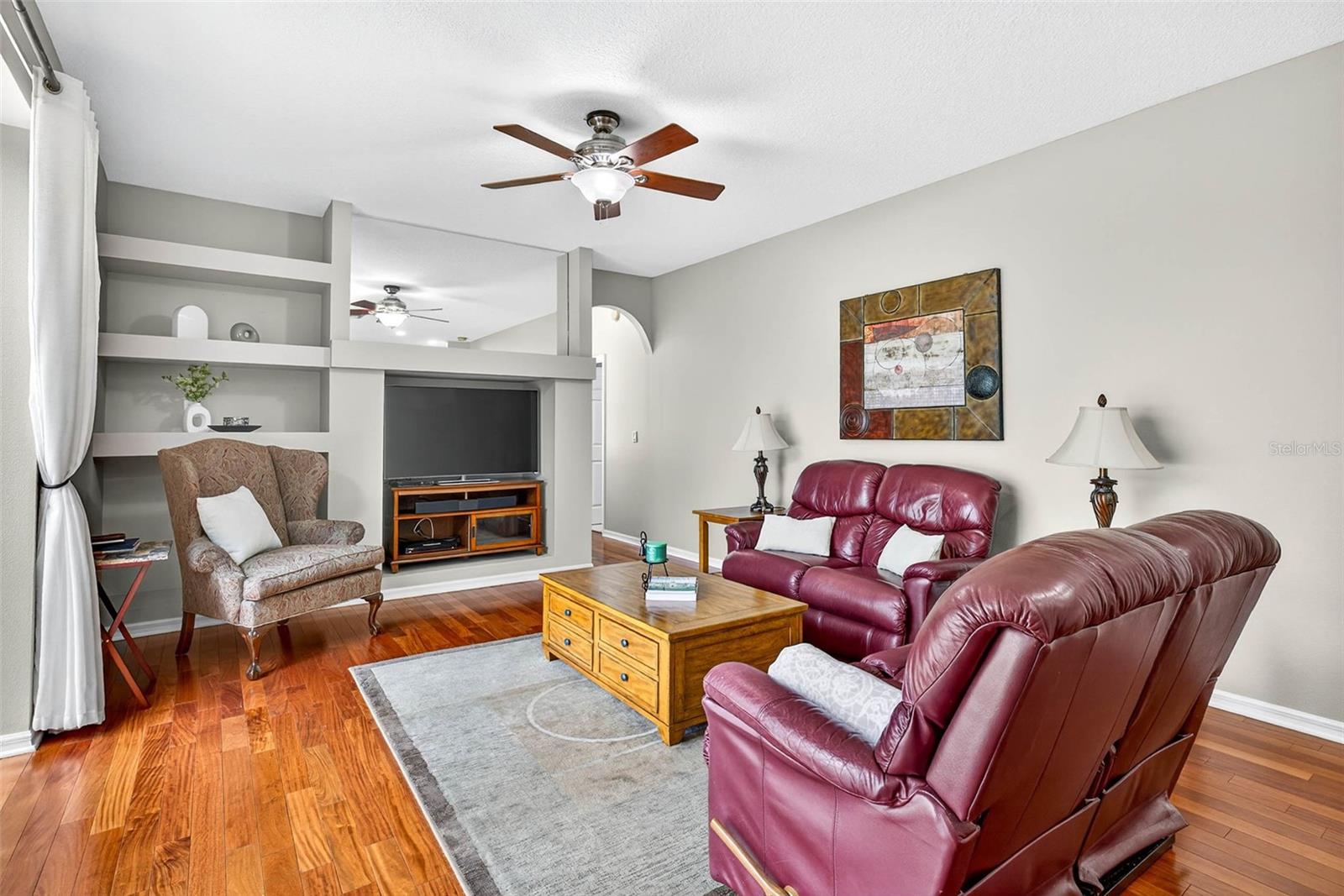 Family Room with Built-Ins