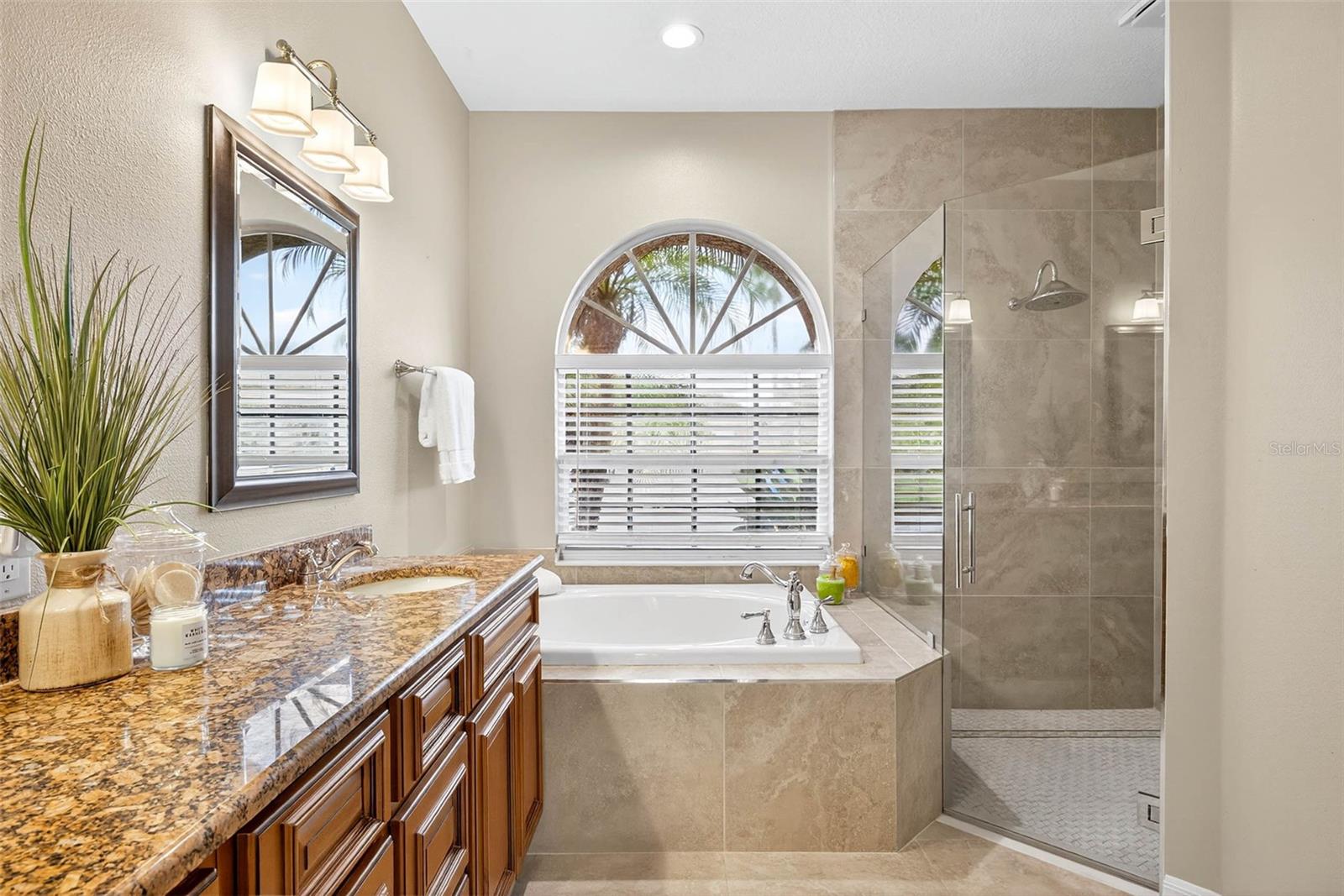 Updated Primary Bath with separate tub and shower