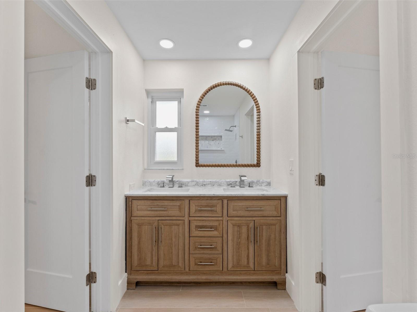 Dual-Access Bathroom Between Bedrooms 2&3