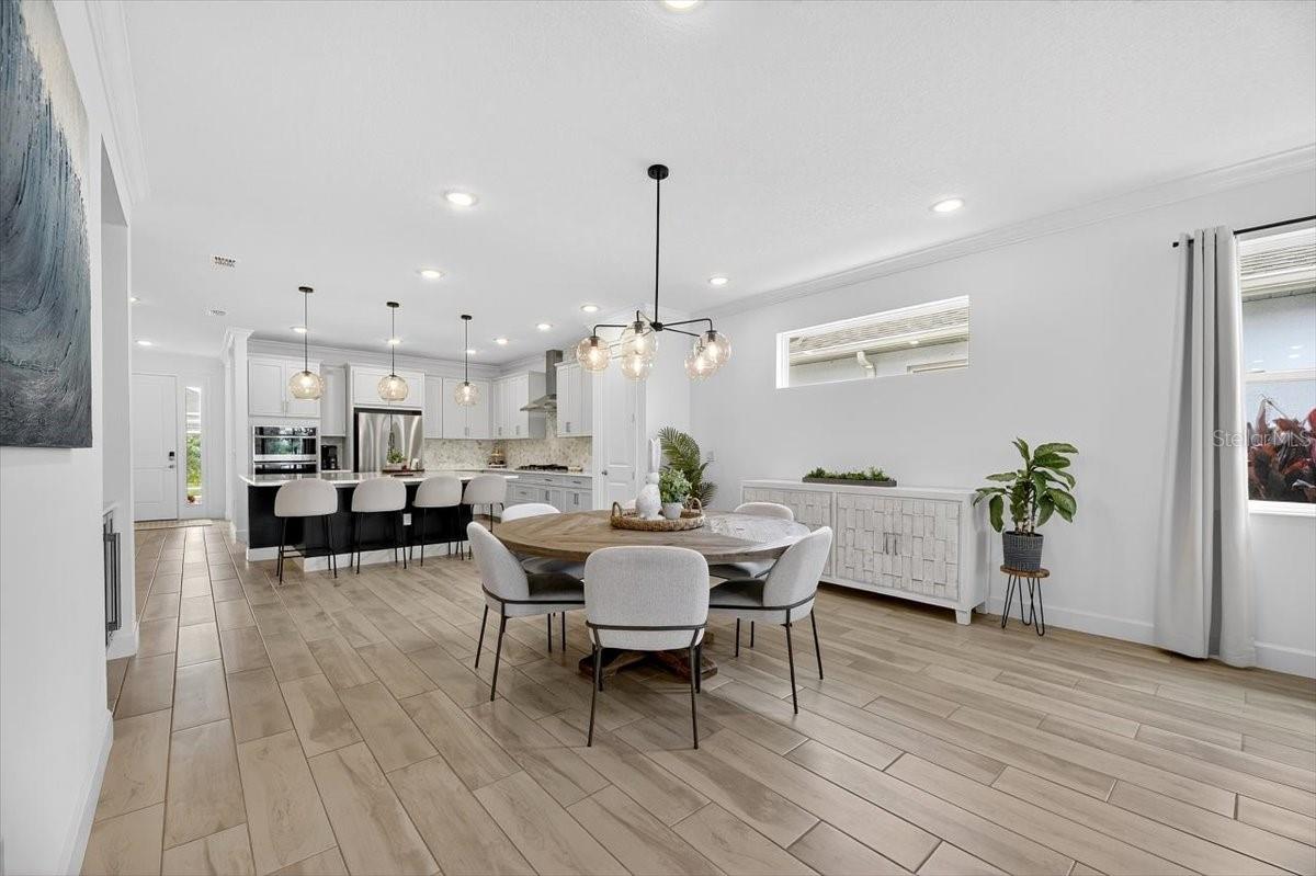 Dining and kitchen