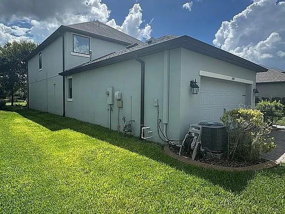 Rear and side of home