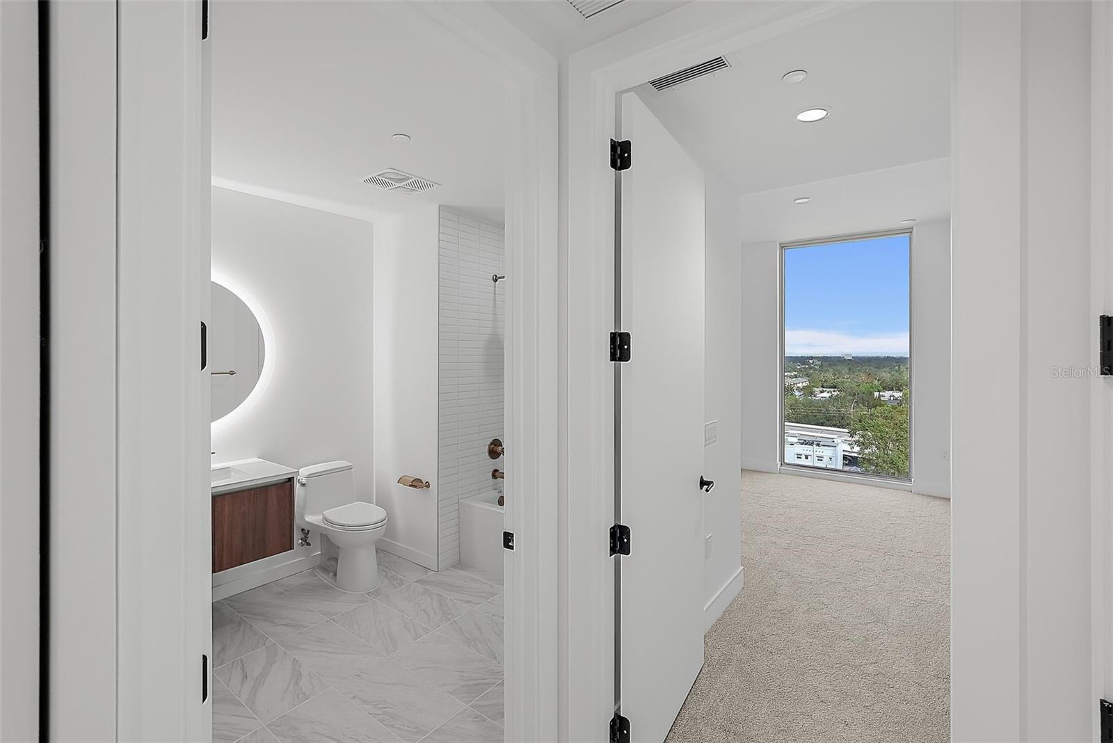 Guest Bedroom entryway with Ensuite Bath