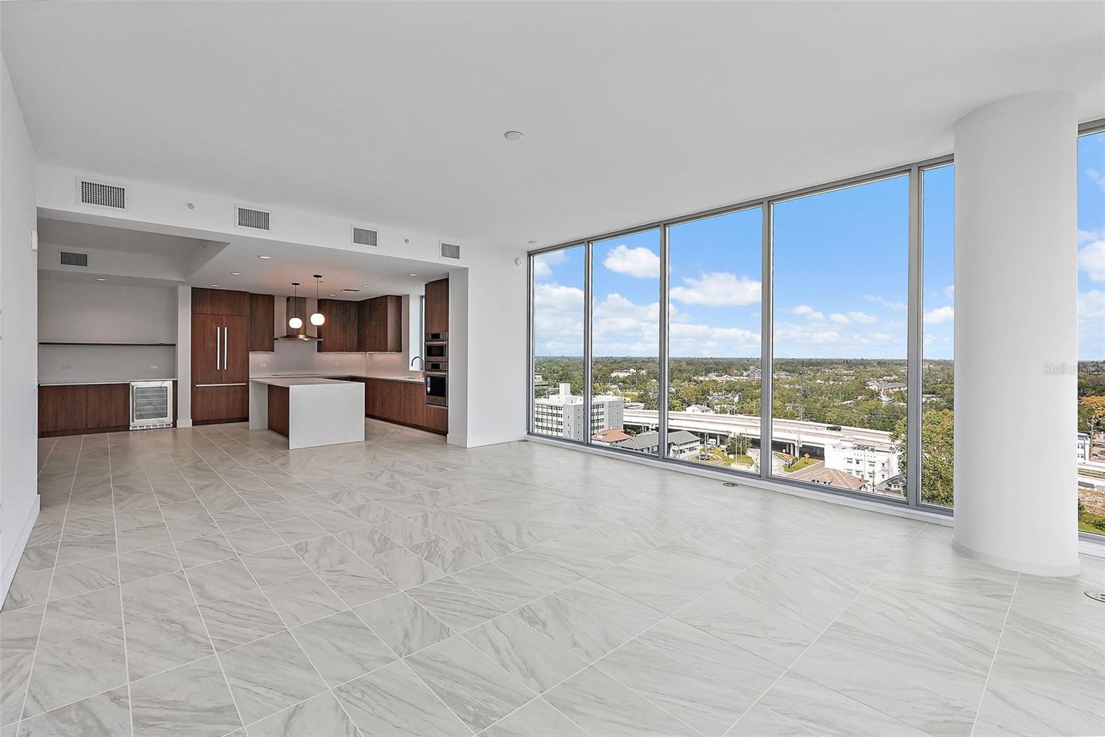 Open and expansive living space.