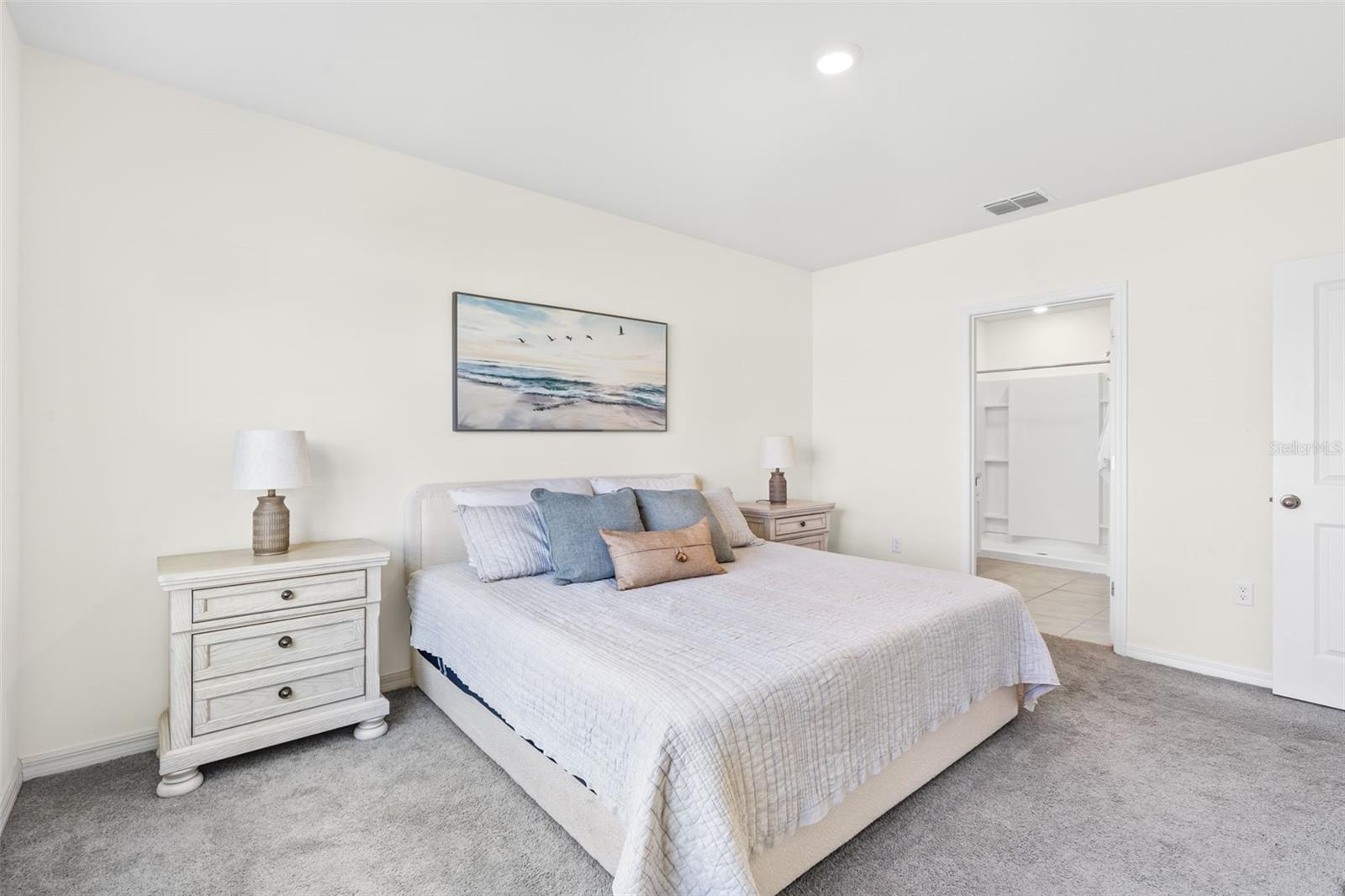 Enough Space for a King Size Mattress and Nightstands