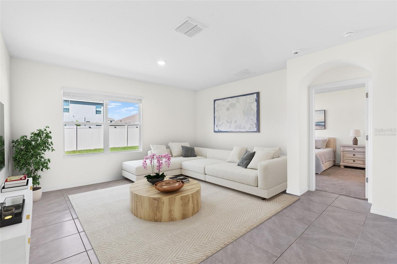 Virtually Staged Living Room