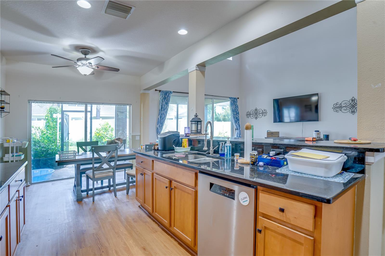 Wood Cabinets+ Granite counter Tops