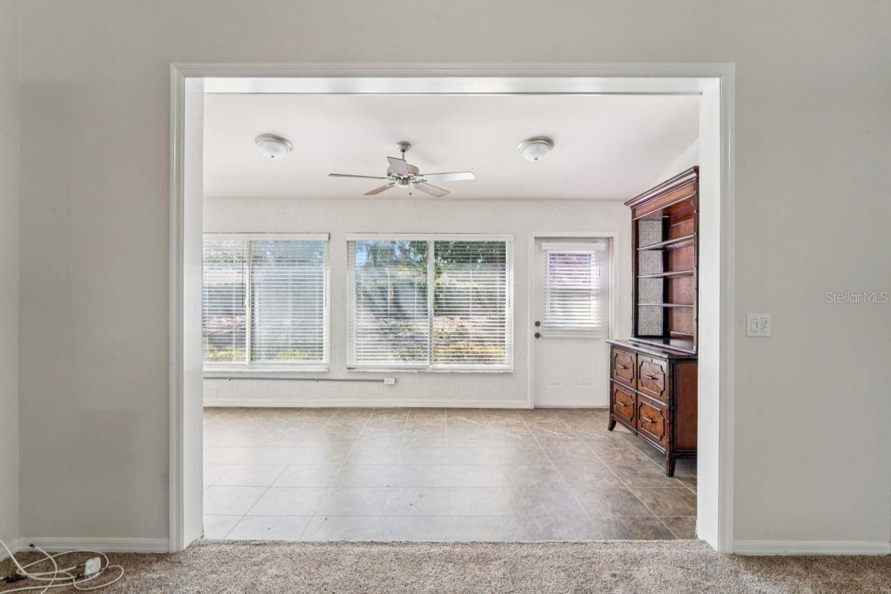 living room to Florida room