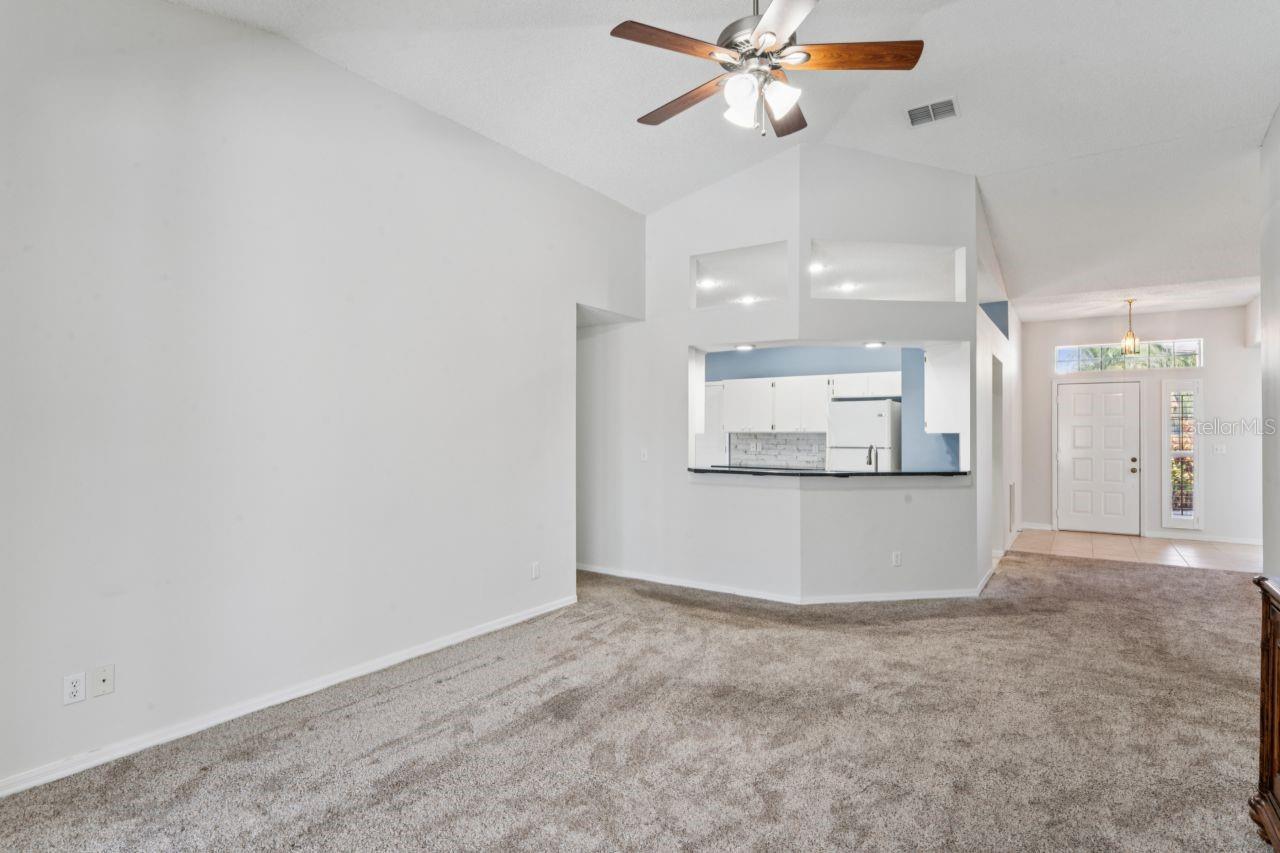 from living room to kitchen