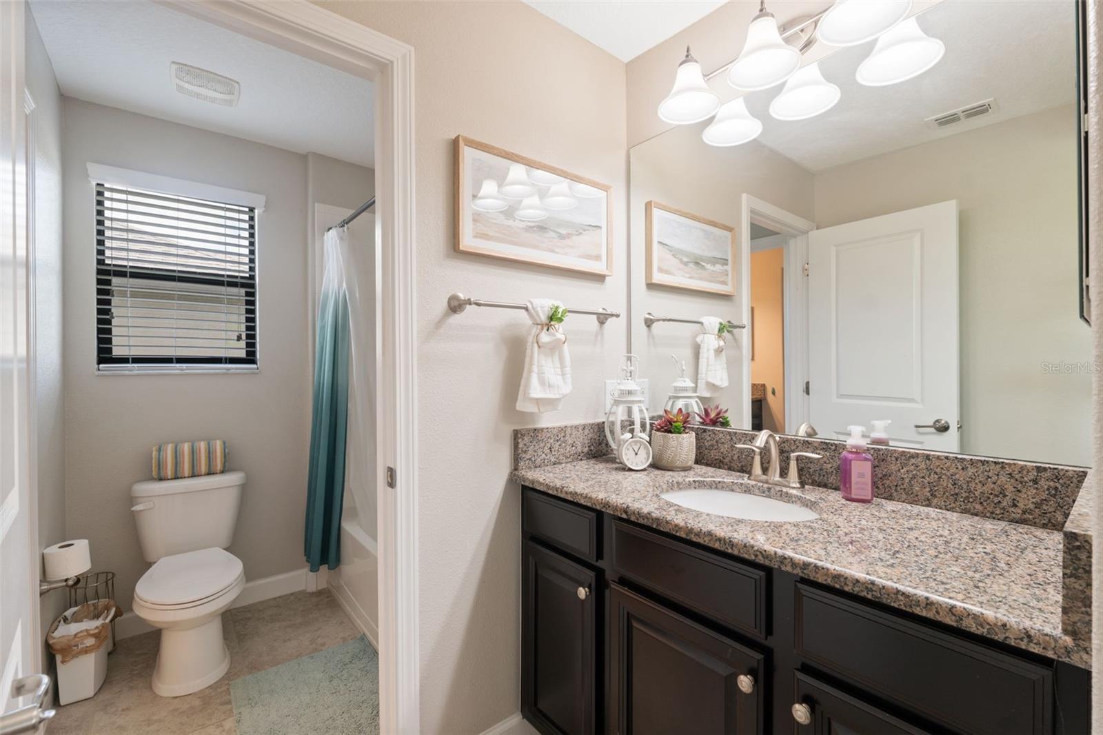 Jack & Jill Style Bath connecting Bedroom 2&3