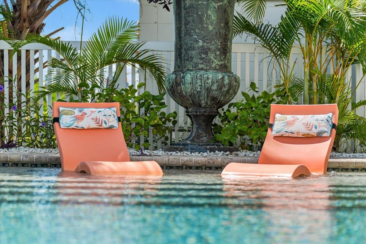 Swim Shelf refreshing Salt Water Pool, resort feel