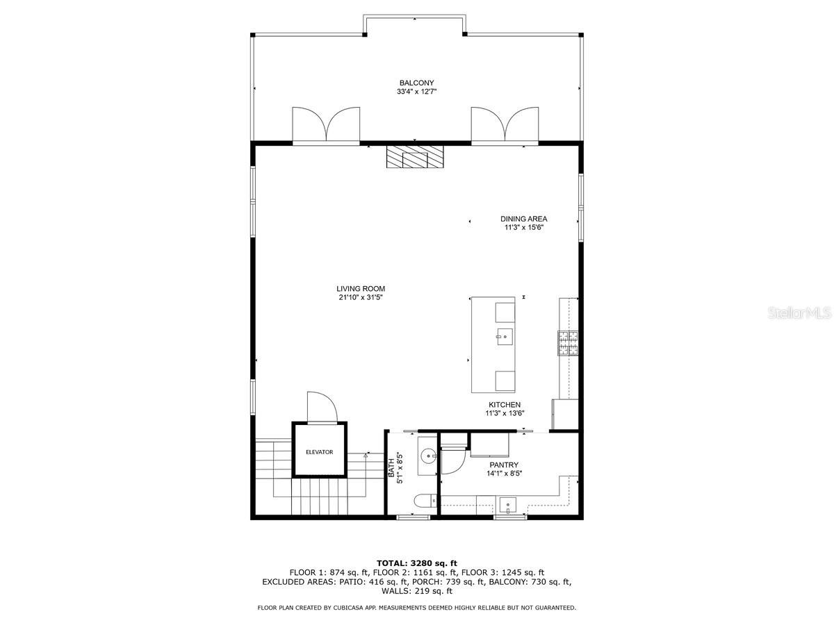 3rd Floor.  Floor Plan