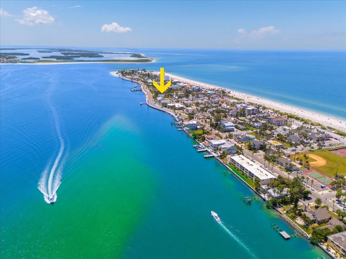 The location is so perfect!  Boaters? Shellers? Fishing? It all is right here, the  Pass-A-Grille Channel seconds to the Gulf!