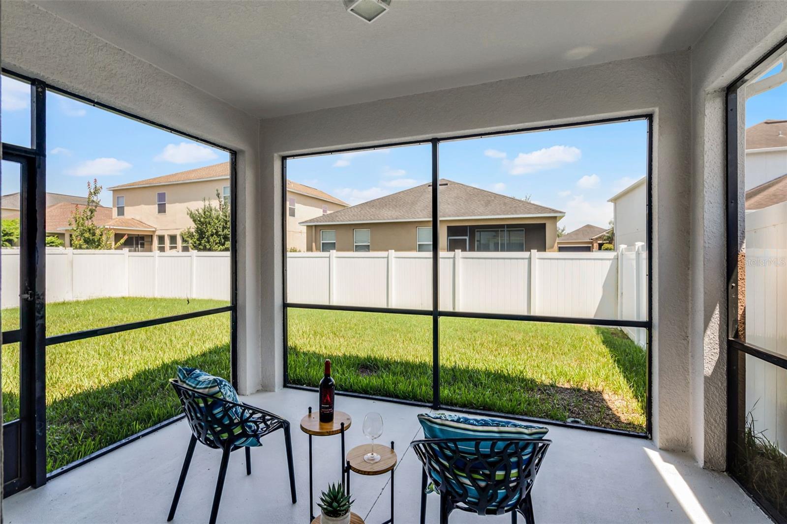Screened in back patio