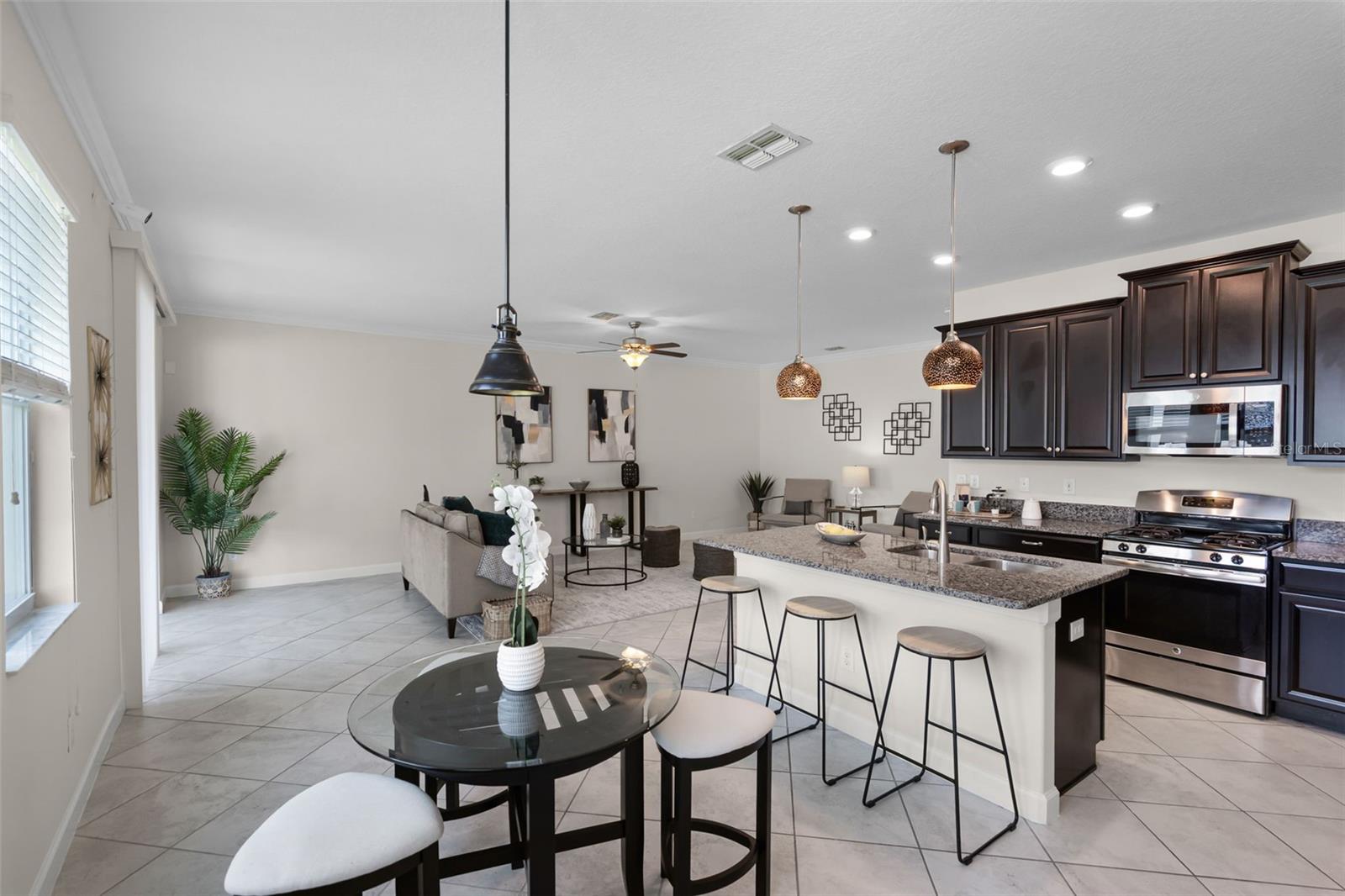 Breakfast nook looking into kitchen